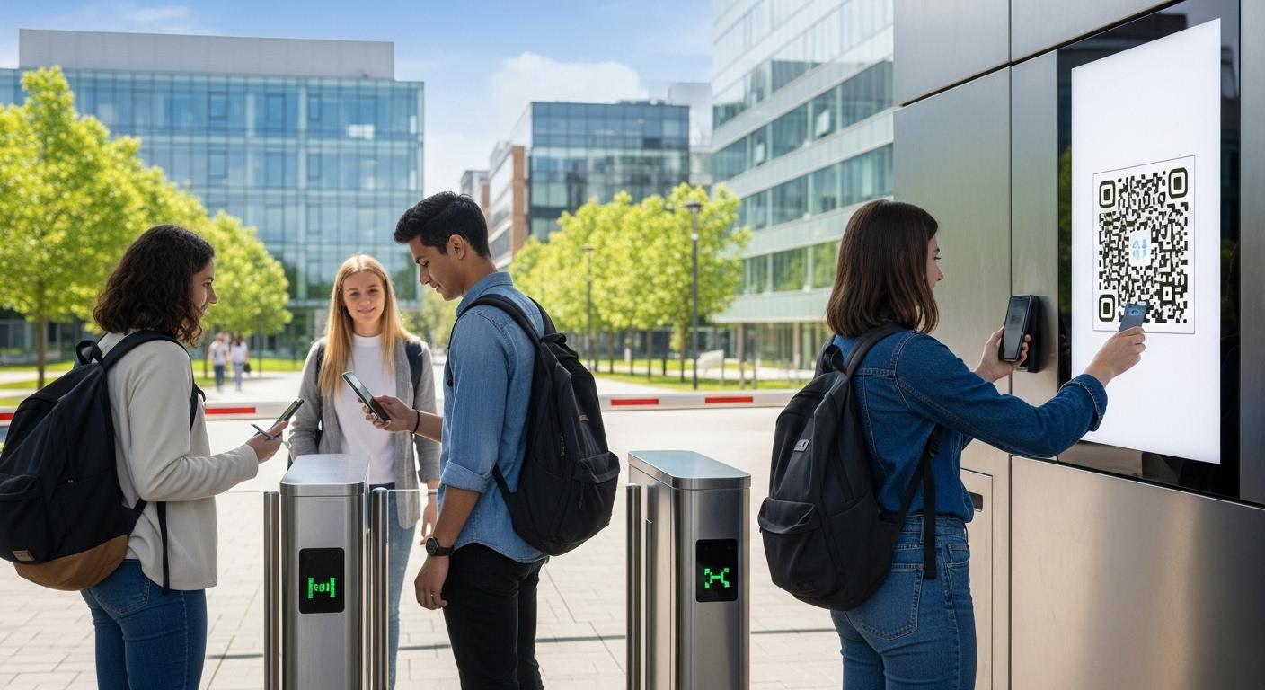 NFC et QR code accès campus simplifié