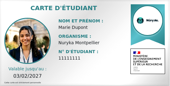 Exemple Carte étudiante